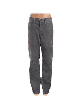 Levi's 514 Womens Gray Corduroy High Rise Straight Leg Denim Jeans Pants Size 34